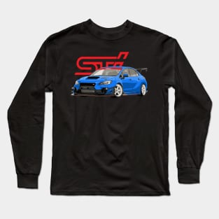 WRX STi Rally Blue Varis Aero JDM Long Sleeve T-Shirt